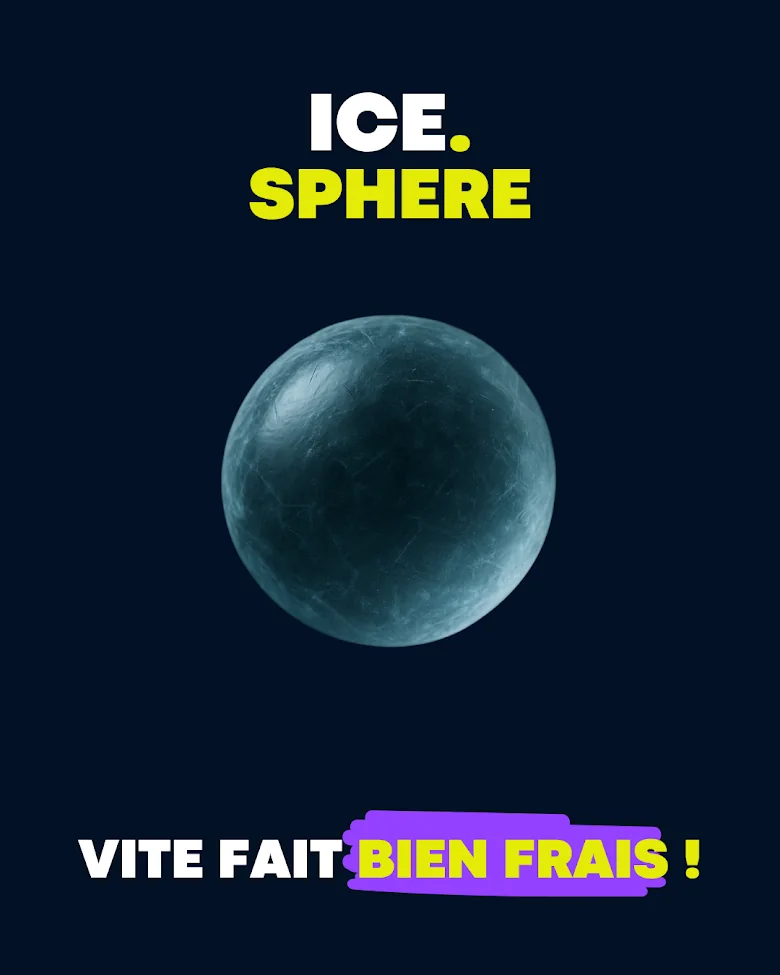 Sphère de glace cristal